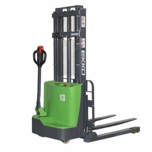 EKKO EB13C-98Li lithium straddle stacker for warehouse handling