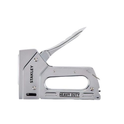 Heavy duty stapler with chrome-plated steel construction