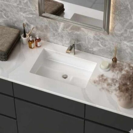 Pelican PL-1647-White ADA porcelain undermount bathroom sink