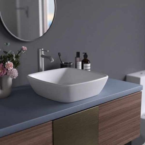 Pelican PL-3060-White Shell Series porcelain vessel sink