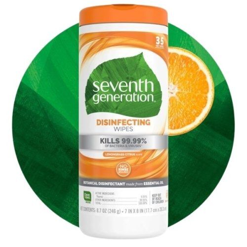 Seventh Generation Disinfecting Wipes for hard non-porous surfaces
