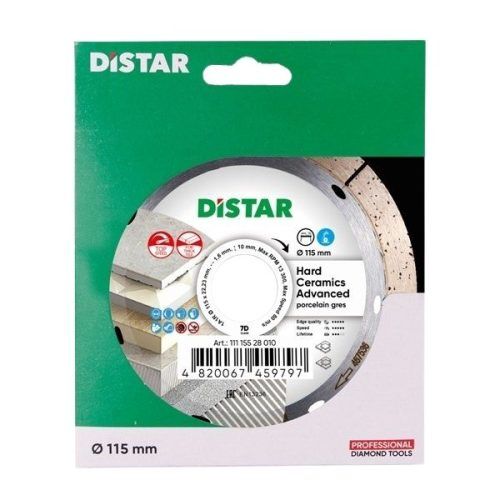DiStar Hard Ceramics Advanced 4.5″ diamond blade for wet cutting thick porcelain gres