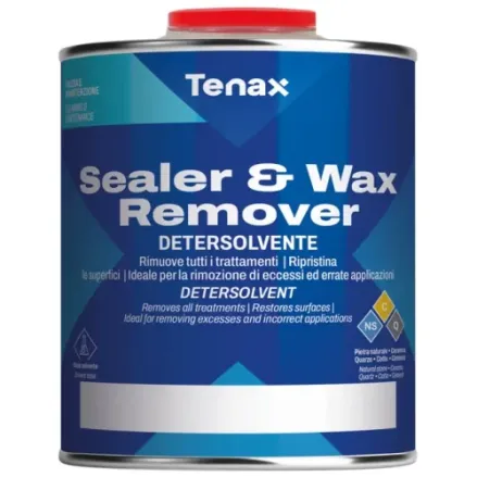 Tenax Sealer & Wax Remover 1 Qt SWAXREMOVER1QT in blue container with red cap