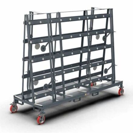 Abaco Oversized Glass Transport Cart 11879 for oversized glass sheet transport