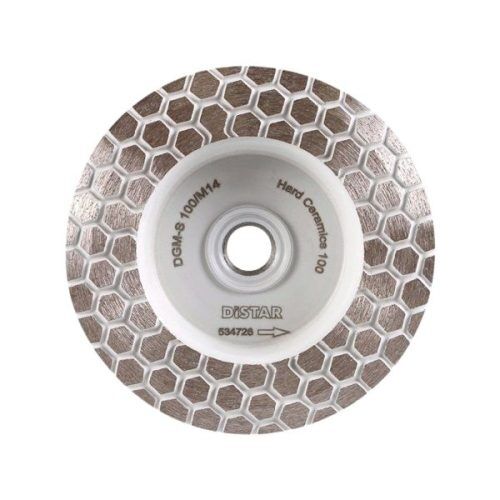 DiStar Hard Ceramics DGM 4″ curved cup wheel for dry grinding porcelain gres