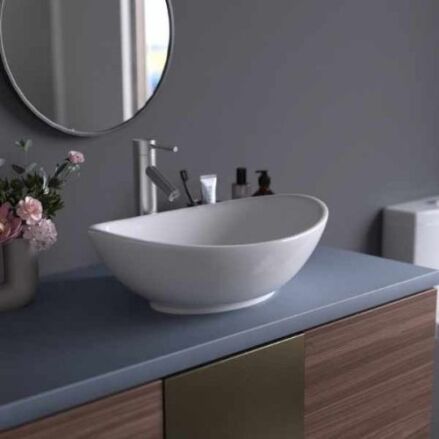 Pelican PL-3002-White Shell Series porcelain vessel sink