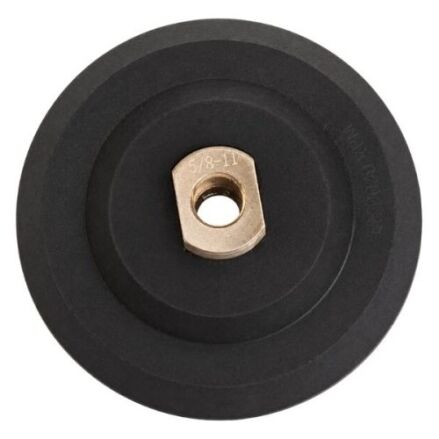 Stone flexible rubber back-up pad for polishing straight edges and curved contours
