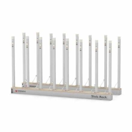 Aardwolf slab rack kit with 16 posts for stone storage