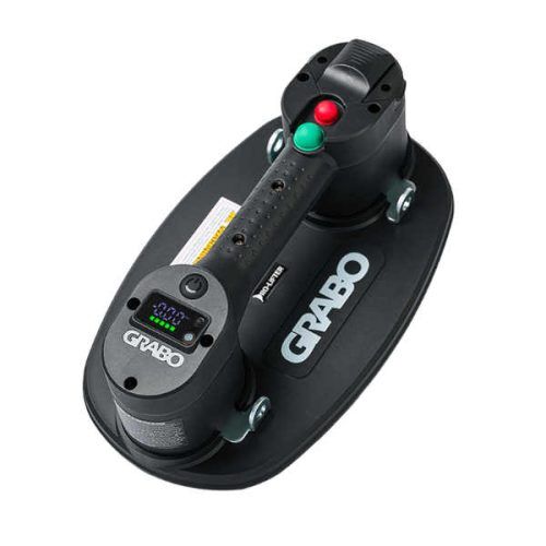 GRABO Pro Lifter 20 cordless electric vacuum suction cup lifter with digital pressure display for glass, tile, and stone handling