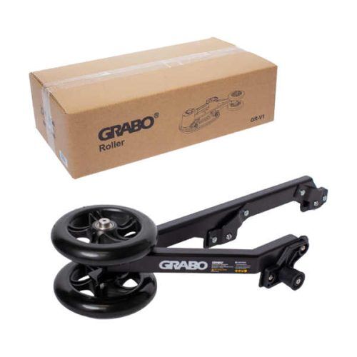 GRABO Roller wheeled attachment with rubberized wheels for moving heavy stone slabs and tile