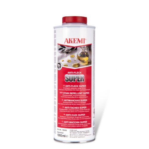 Akemi Stain Repellent Super fluorine-free impregnation treatment for natural and artificial stone surfaces.