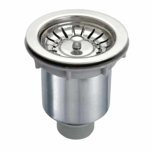 Old style brushed nickel strainer for standard kitchen sink